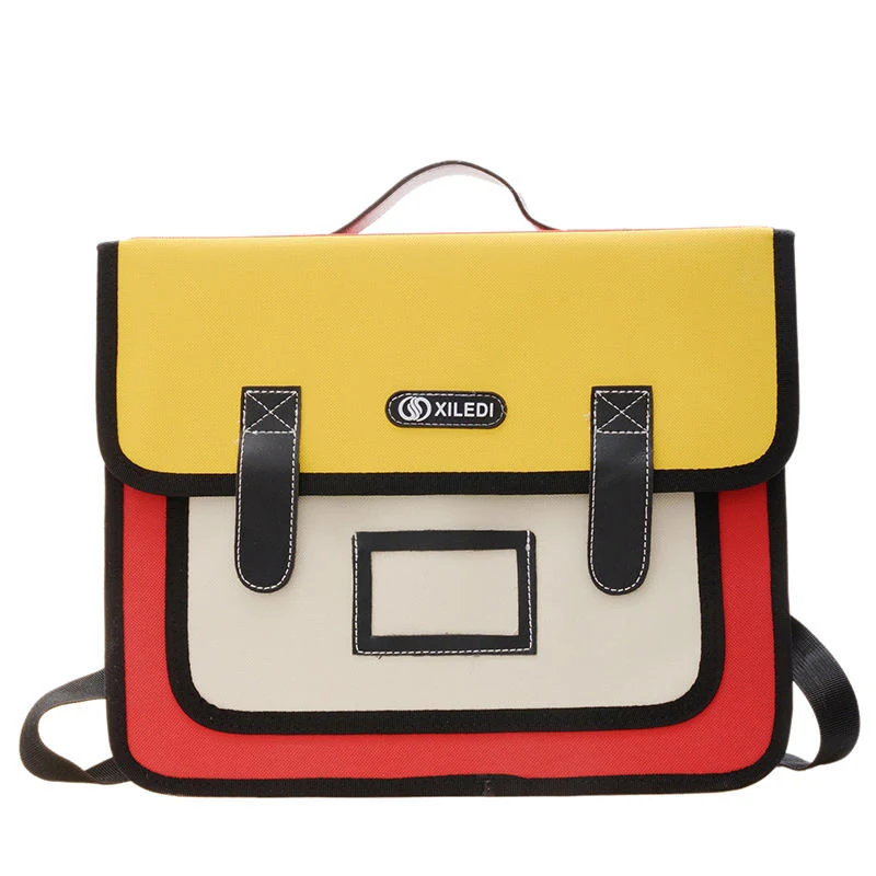 2D Cartoon Children's School Backpack for Ages 3–6 Yellow color SKU reference