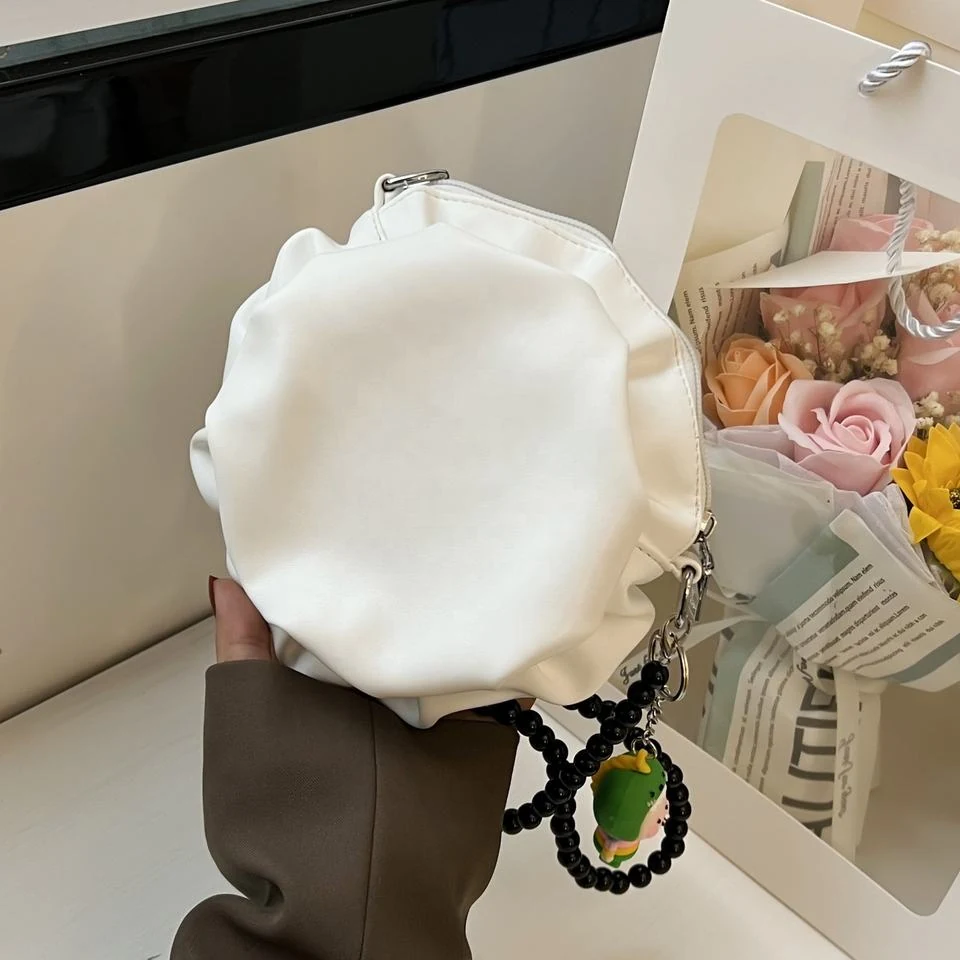 Round Crossbody Bag with Cartoon Pendant product reference image