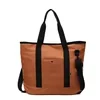 Nylon Shoulder Tote with Multi-Point Closure Brown color SKU reference