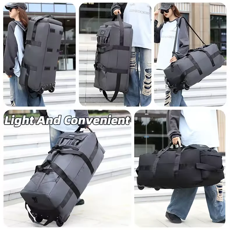Foldable Rolling Travel Backpack with Hidden Straps product reference image