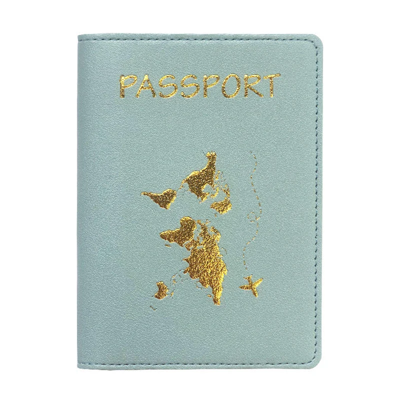PU Passport Cover, Card Holder and Luggage Tag Collection Blue Card Holder color SKU reference