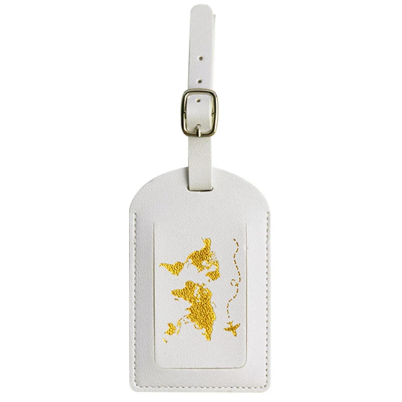 PU Passport Cover, Card Holder and Luggage Tag Collection White Luggage Tag color SKU reference