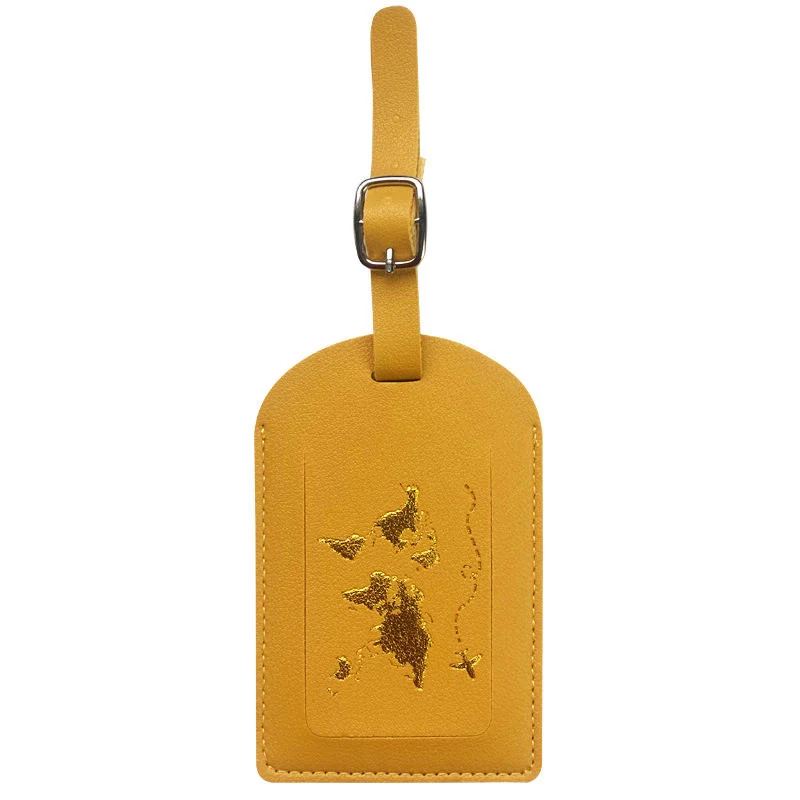PU Passport Cover, Card Holder and Luggage Tag Collection Yellow Luggage Tag color SKU reference