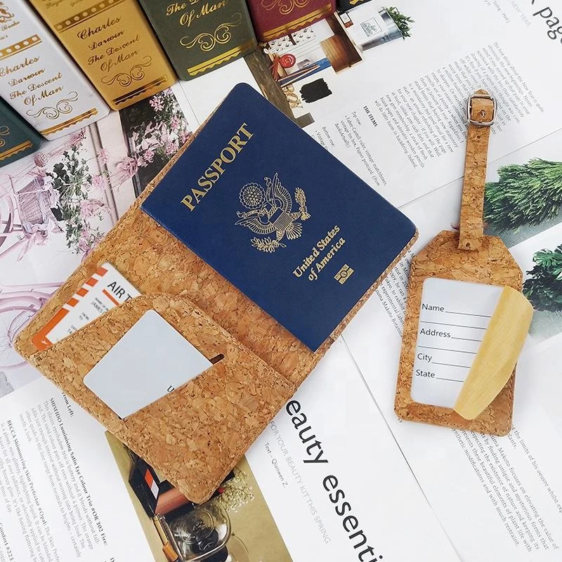Travel Passport Holder & Luggage Tag Set with Custom Logo product reference image