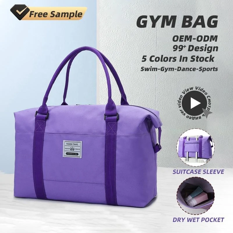 Nylon Gym Weekender with Front Pocket & Trolley Sleeve product reference image