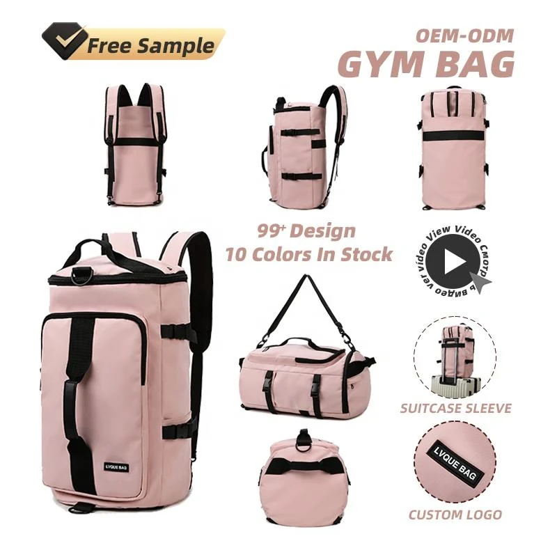 Cylindrical Weekender Travel Bag with Laptop Compartment product reference image