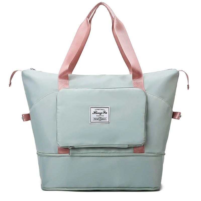 Expandable Gym & Travel Weekender Tote Green color SKU reference