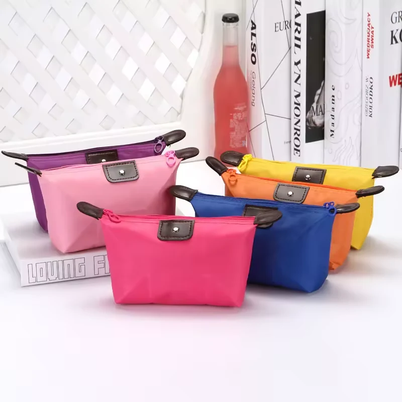 Nylon Color-Block Makeup Organizer Bag in Two Sizes product reference image