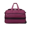 42L Quilted Expandable Rolling Travel Duffel Purple color SKU reference