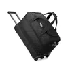 42L Quilted Expandable Rolling Travel Duffel Black 2 color SKU reference