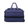 42L Quilted Expandable Rolling Travel Duffel Blue 3 color SKU reference