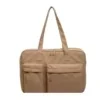 8 L Canvas Tote with Exterior Pocket Khaki color SKU reference
