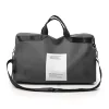 Letter-Print Oxford Shoulder Bag with Dry/Wet Pocket Coffee Brown color SKU reference