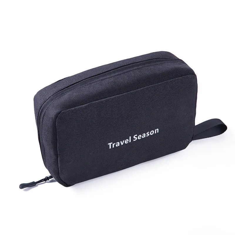 Hanging-Hook Travel Toiletry Organizer Bag Black color SKU reference