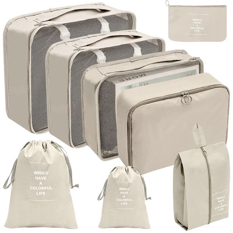 Multi-Piece Drawstring Travel Storage Set with Hanging Hook 8PCS color SKU reference