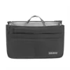 Handbag Organizer Insert with Zippered Compartments Black color SKU reference