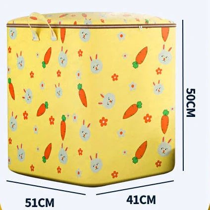 Cotton-Linen Drawstring Laundry & Storage Bag Carrot bunny color SKU reference