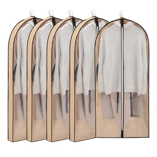 Reusable Nonwoven Garment Cover with Side Gusset Khaki · 60 × 16 × 150 cm color SKU reference