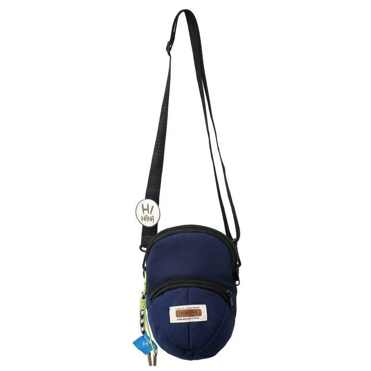 Hat-Shaped Canvas Crossbody Bag with Woven Strap Blue color SKU reference