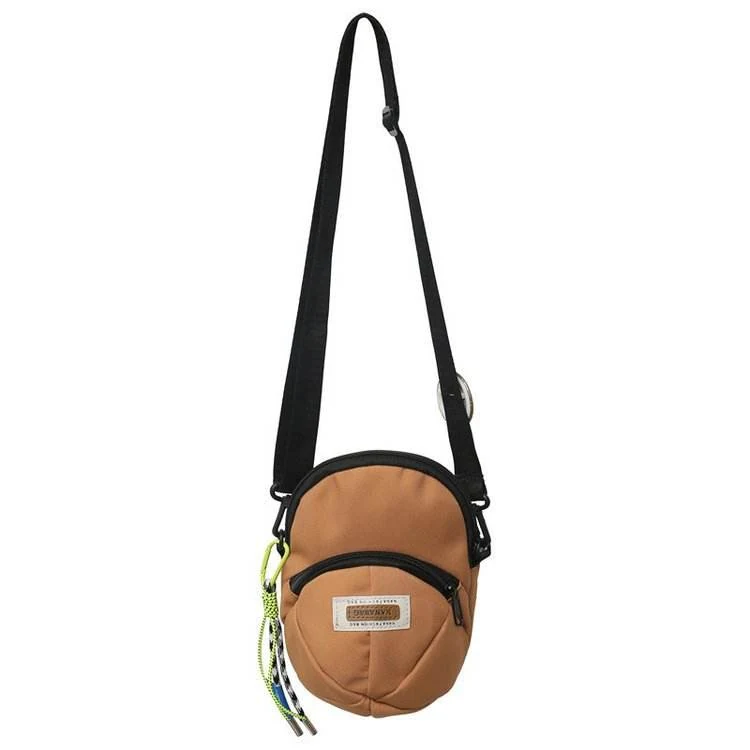 Hat-Shaped Canvas Crossbody Bag with Woven Strap Khaki color SKU reference