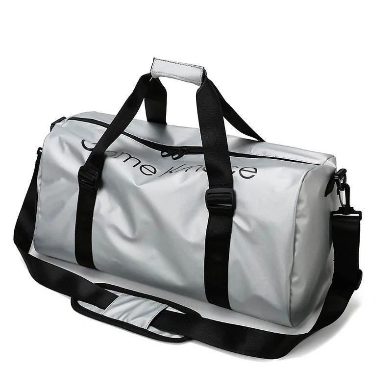 Gym Duffel with Wet-Dry Storage and Seven Color References Silver color SKU reference