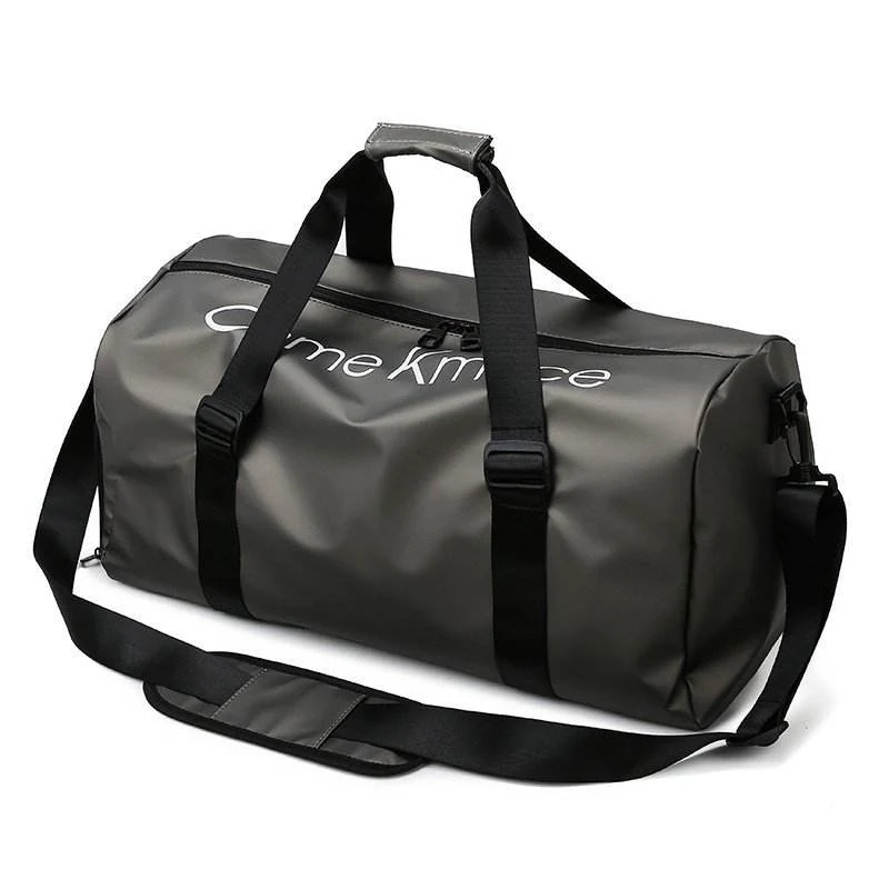 Gym Duffel with Wet-Dry Storage and Seven Color References Gray color SKU reference