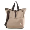 Nylon Travel Shoulder Bag with Anti-Theft Pocket Khaki color SKU reference
