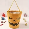Halloween Pumpkin & Bat Canvas Trick-or-Treat Tote Yellow · motif 3 handle style reference
