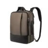 Nylon Laptop Backpack with USB Port & Removable Strap Brown color SKU reference