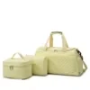 Nylon Gym Travel Duffel Set with Shoe Compartment Yellow color SKU reference