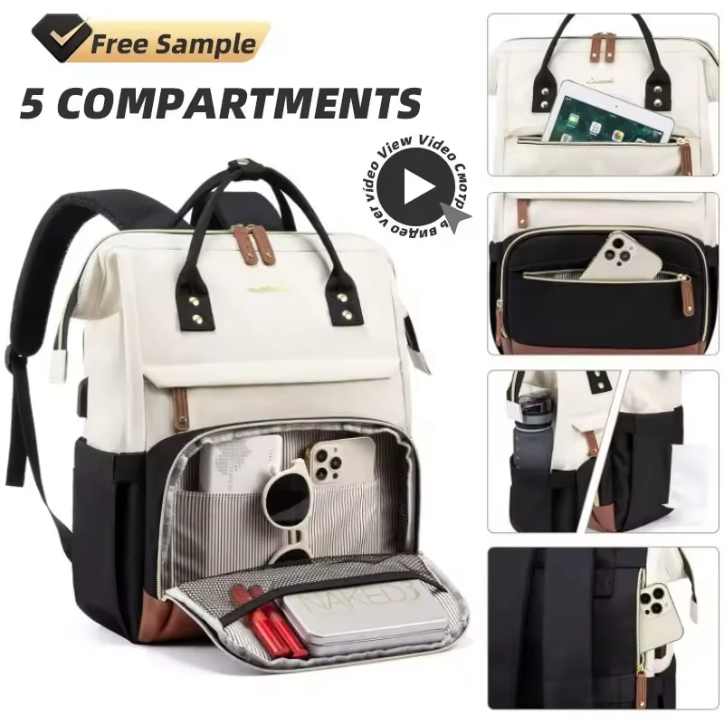 17-Inch Oxford Business Laptop Backpack with RFID Pocket product reference image