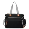 Polyester Diaper Tote with Pacifier Case Black color SKU reference