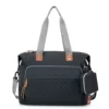 Polyester Diaper Tote with Pacifier Case Dark gray color SKU reference