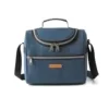 Printed Oxford Insulated Lunch Tote for Work and Travel Navy color SKU reference