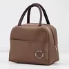 Oxford Insulated Lunch Cooler Bag with Shoulder Strap Brown color SKU reference