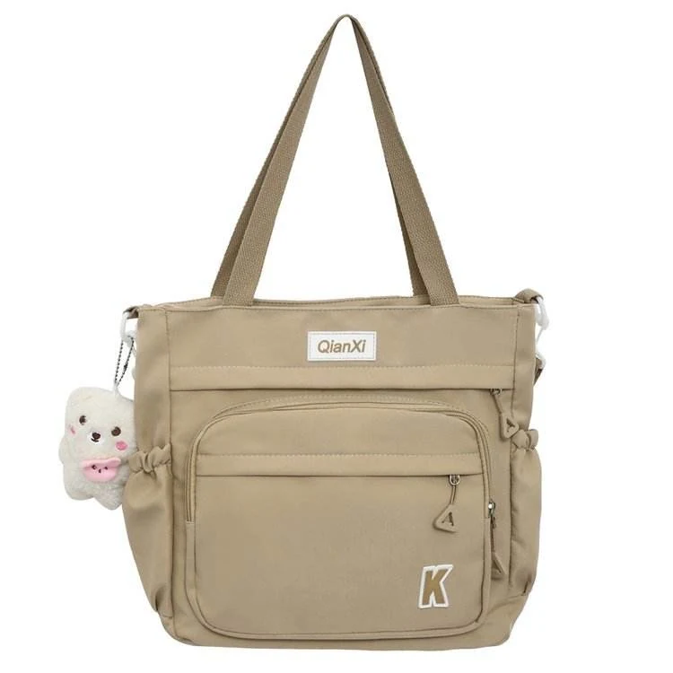 Two-Style School Backpack Set with Five Color Options Dark khaki · Style 2 SKU overview reference