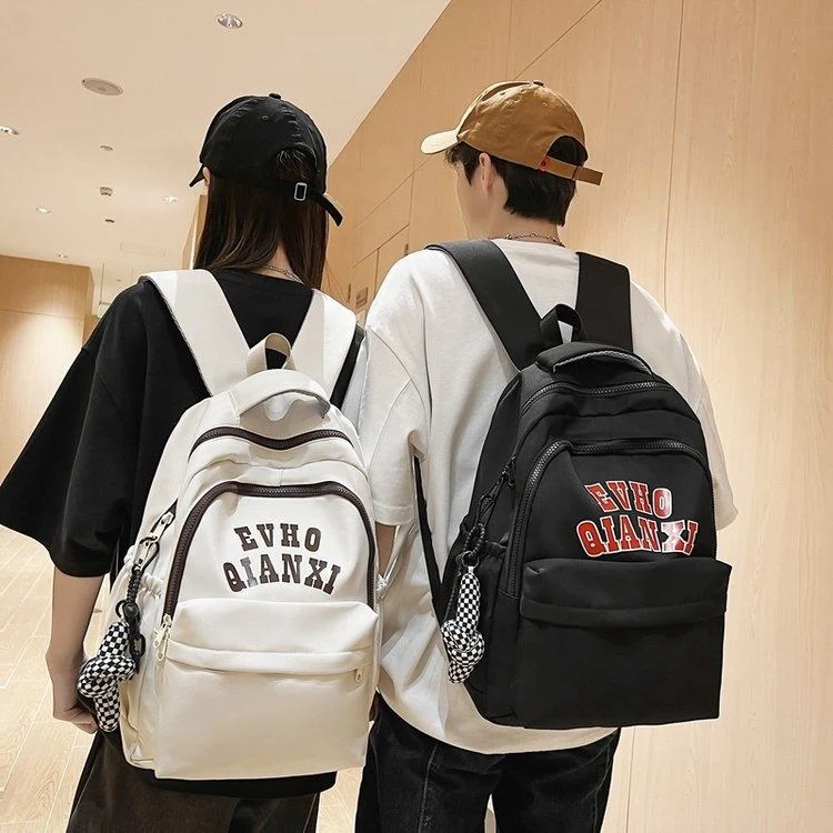 Letter Print Nylon School and Travel Backpack product reference image