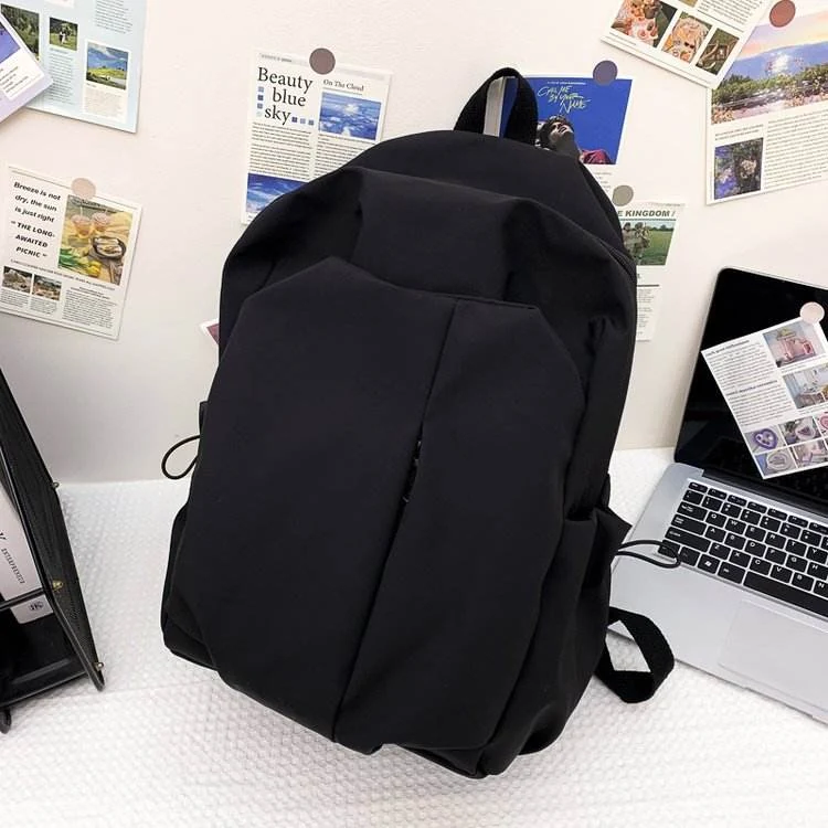 Nylon Casual Outdoor and Travel Backpack with Four Colors Black color SKU reference