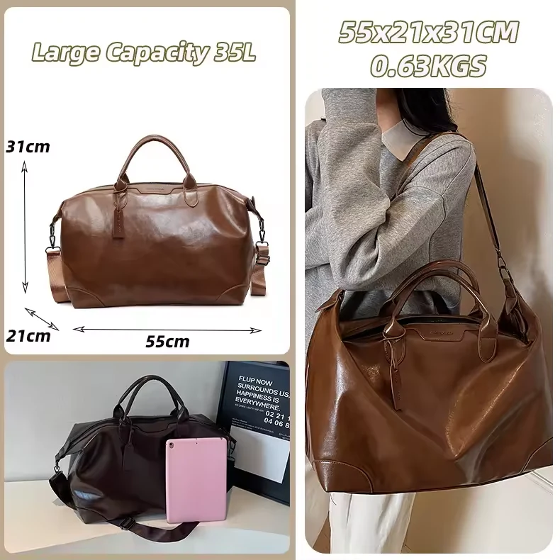 PU Travel Duffel with Corner-Wrap Detail product reference image