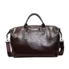PU Travel Duffel with Corner-Wrap Detail Coffee Brown color SKU reference