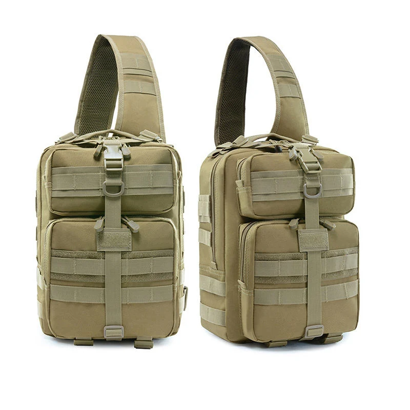 MOLLE Tactical Chest Bag in Three Colors Dark khaki color SKU reference