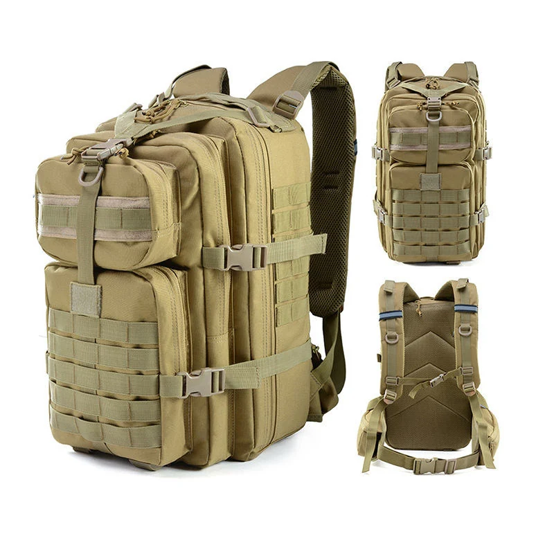 37 L MOLLE Tactical Backpack in Three Colors Dark khaki color SKU reference