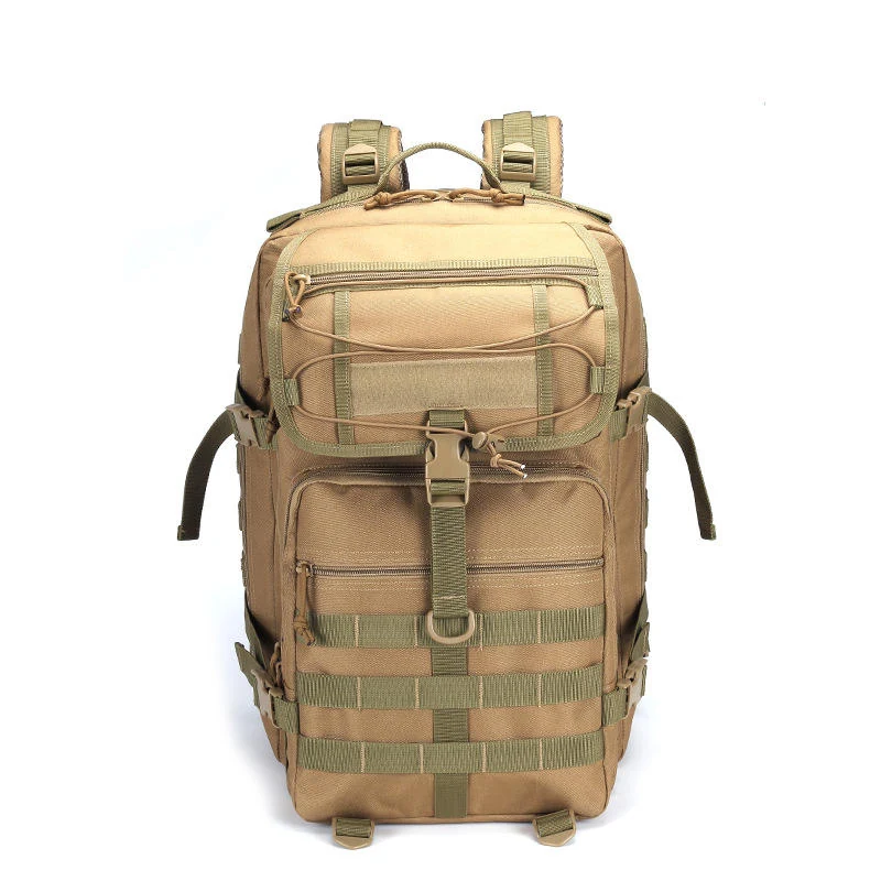 45 L MOLLE Tactical Backpack in Three Colors Dark khaki color SKU reference