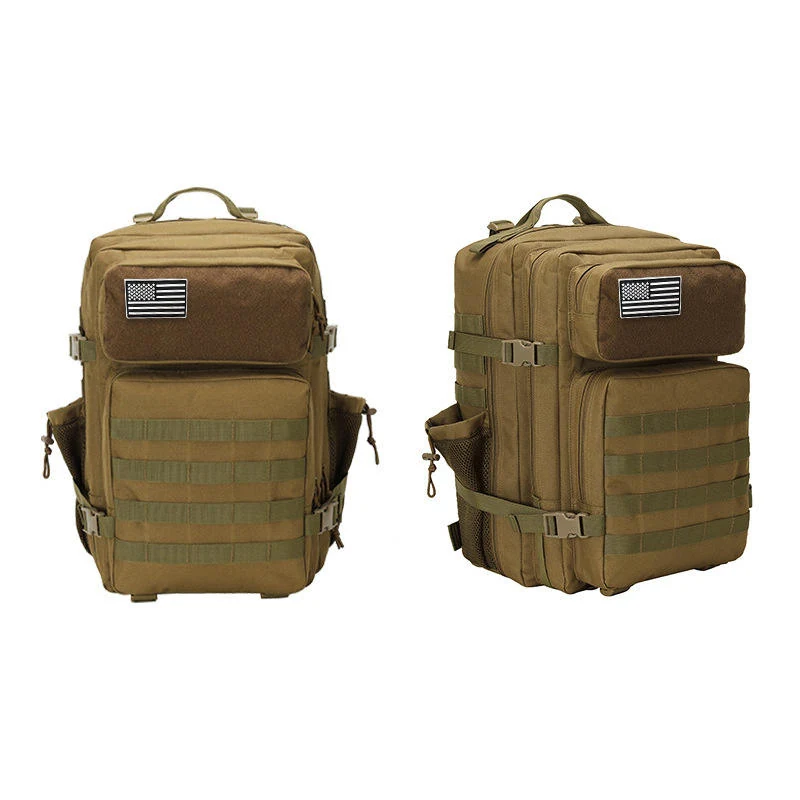 45 L MOLLE Tactical Backpack in Six Colors Dark khaki color SKU reference