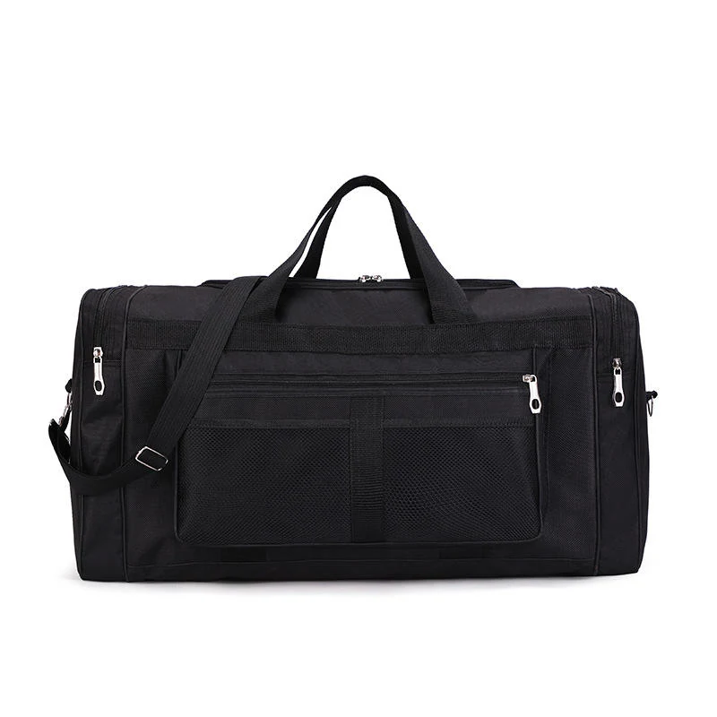 Lightweight Oxford Yoga and Travel Duffel in Black and Green Black color SKU reference