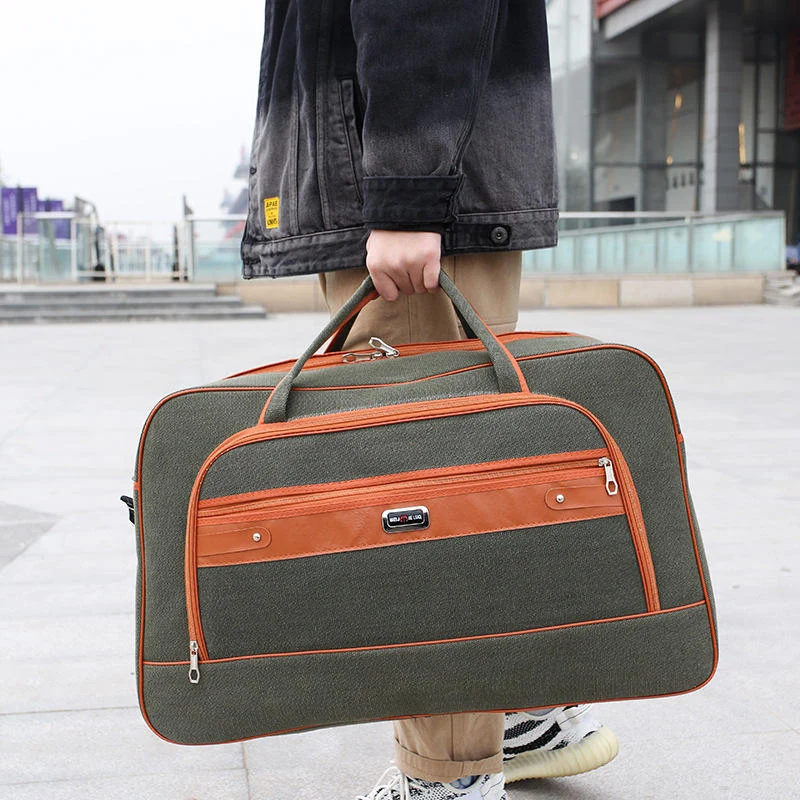 Foldable Canvas Travel Duffel in Three Colors Army green color SKU reference