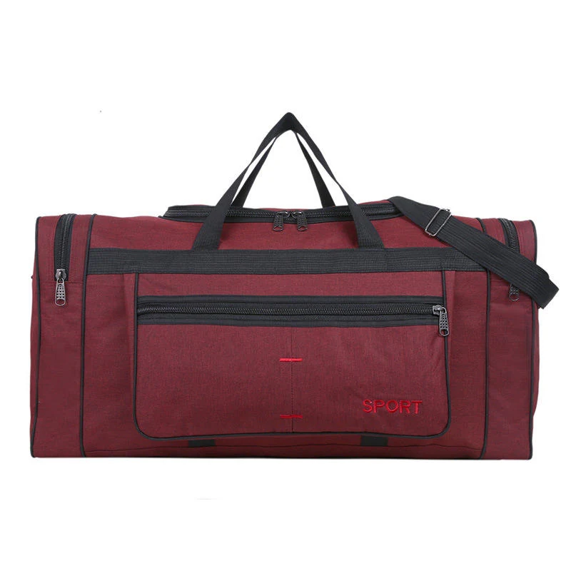 Oxford Cloth Travel Duffel in Four Colors Burgundy color SKU reference