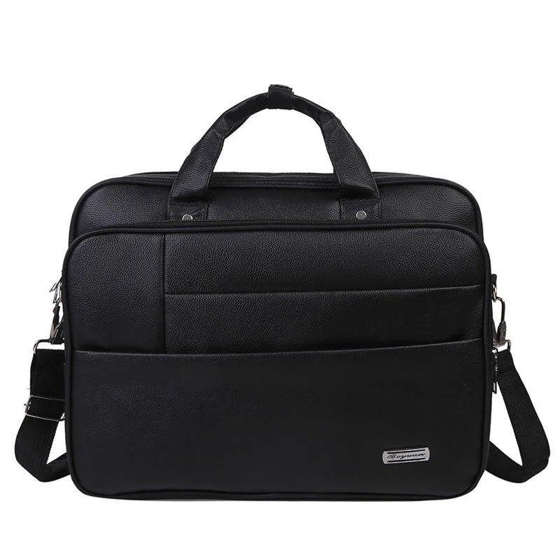 PU Hard-Shell Laptop Briefcase for Business Travel Black color SKU reference