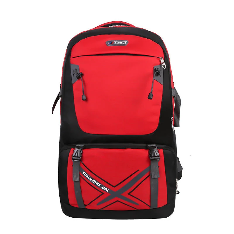 Large Oxford Cloth Hiking & Travel Backpack Red color SKU reference