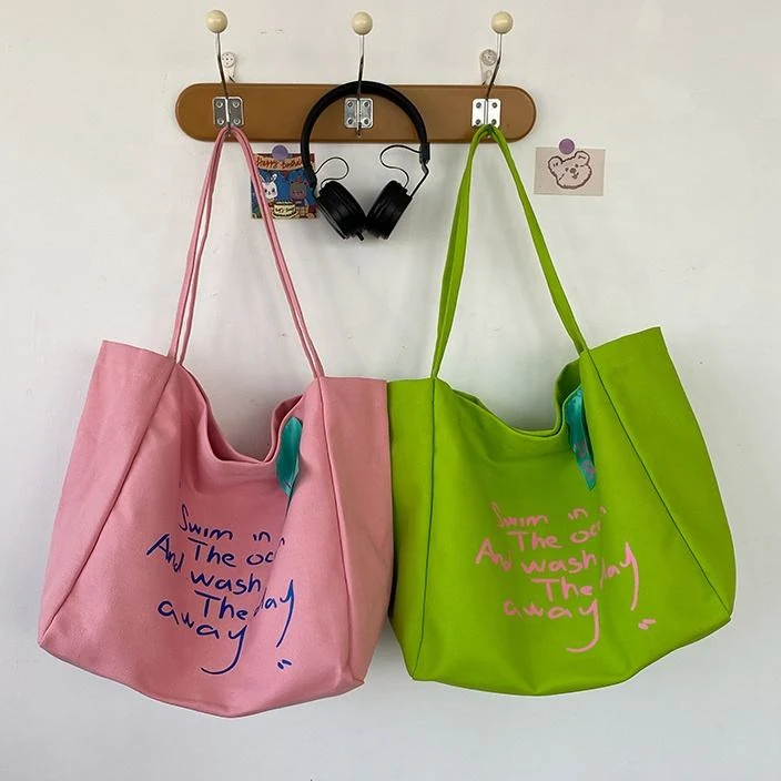 Letter-Print Everyday Tote with Magnetic Closure product reference image